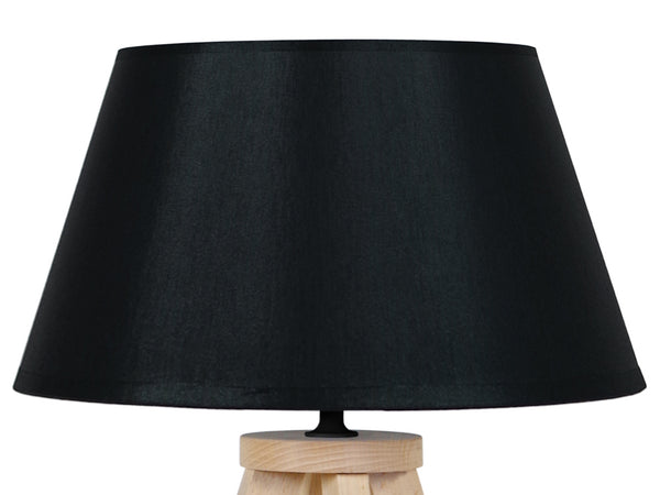 Lampe de chevet TOSEL SKARA,bois , H52xD30xP30  cm.