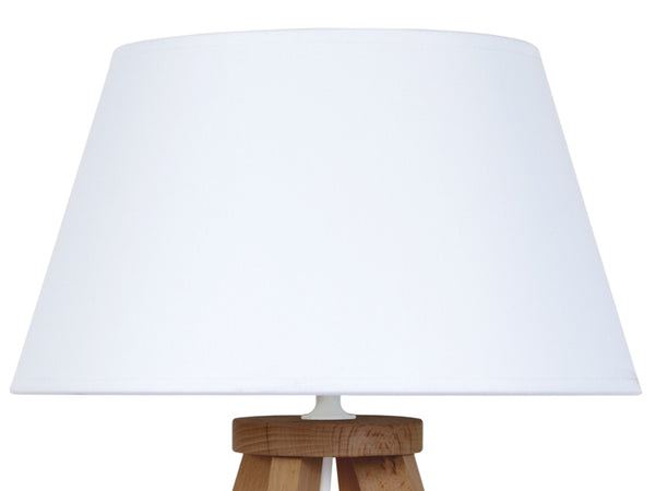 Lampe de chevet TOSEL SKARA,bois , H52xD30xP30  cm.