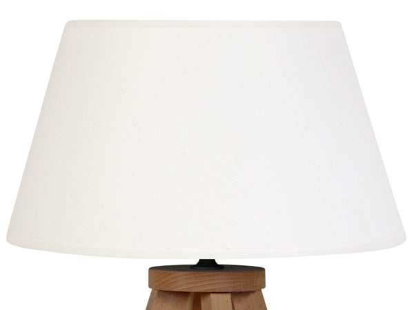 Lampe de chevet TOSEL SKARA,bois , H52xD30xP30  cm.