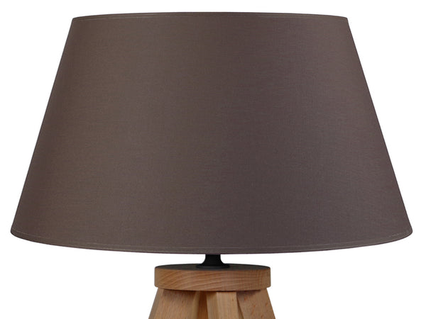 Lampe de chevet TOSEL SKARA,bois , H52xD30xP30  cm.