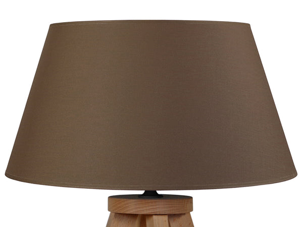 Lampe de chevet TOSEL SKARA,bois , H52xD30xP30  cm.