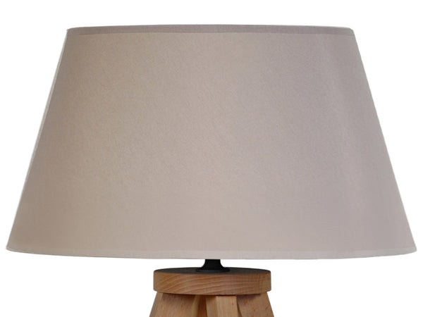 Lampe de chevet TOSEL SKARA,bois , H52xD30xP30  cm.