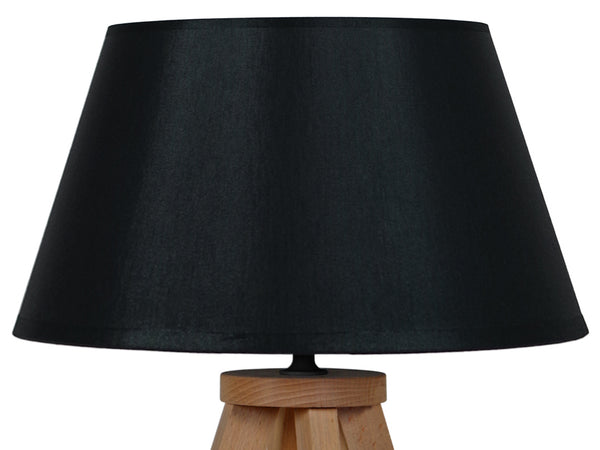 Lampe de chevet TOSEL SKARA,bois , H52xD30xP30  cm.