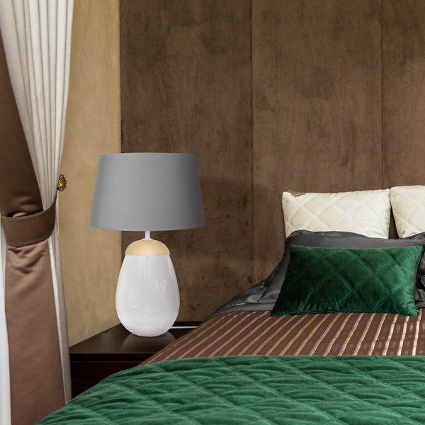 Lampe a poser TOSEL EMMA,verre , H46xD30xP30  cm.