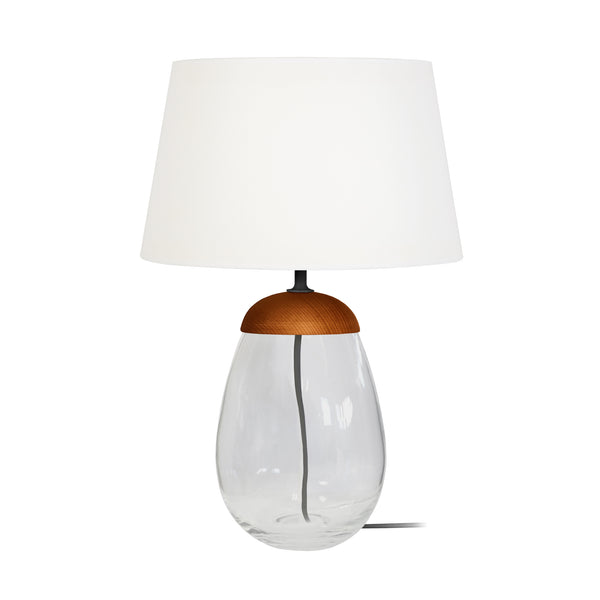 Lampe a poser TOSEL EMMA,verre , H46xD30xP30  cm.