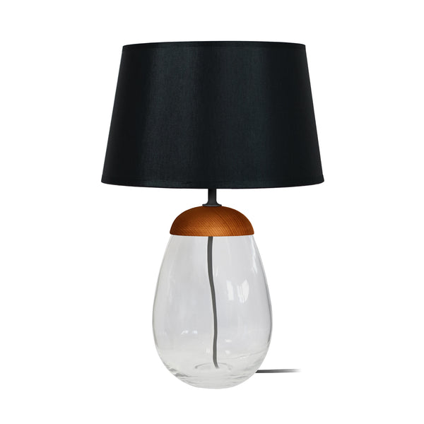 Lampe a poser TOSEL EMMA,verre , H46xD30xP30  cm.