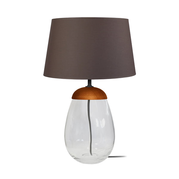 Lampe a poser TOSEL EMMA,verre , H46xD30xP30  cm.