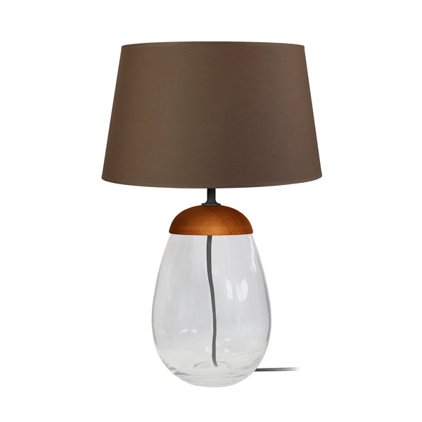 Lampe a poser TOSEL EMMA,verre , H46xD30xP30  cm.