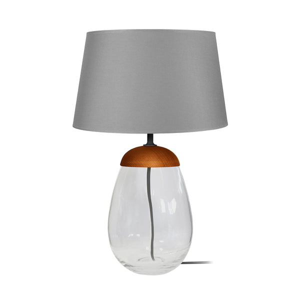 Lampe a poser TOSEL EMMA,verre , H46xD30xP30  cm.