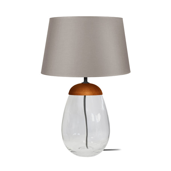 Lampe a poser TOSEL EMMA,verre , H46xD30xP30  cm.