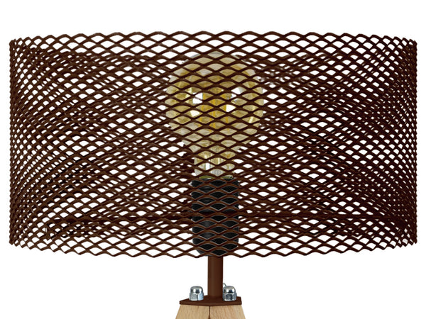 Lampe de chevet TOSEL ADONIS,bois , H54xD30xP30  cm.