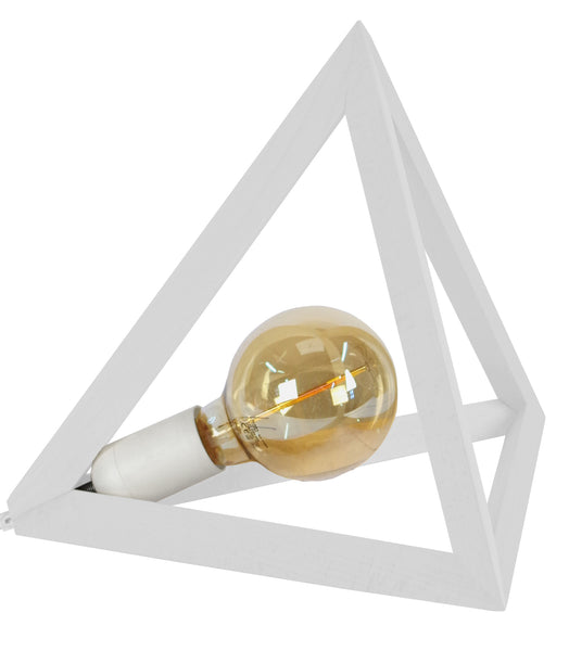 Lampe a poser TOSEL TÉTRAÈDRE A,bois , H30xD30xP30  cm.