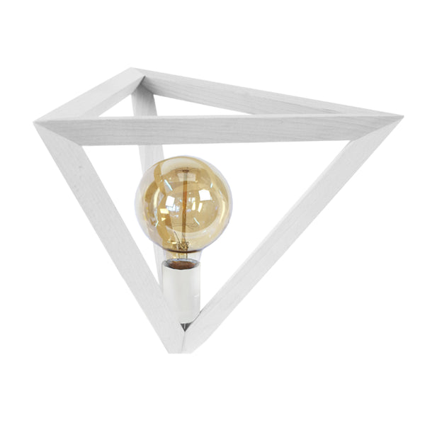 Lampe a poser TOSEL TÉTRAÈDRE B,bois, H35xD30xP30  cm.