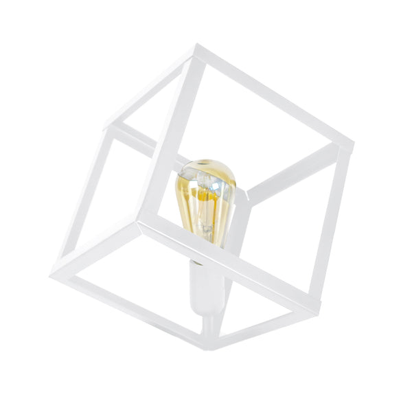 Lampe a poser TOSEL HEXAÈDRE 20,métal, H37xD30xP30  cm.