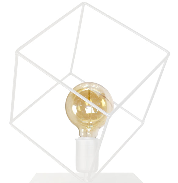 Lampe a poser TOSEL SQUARE,métal , H37xD35xP35  cm.