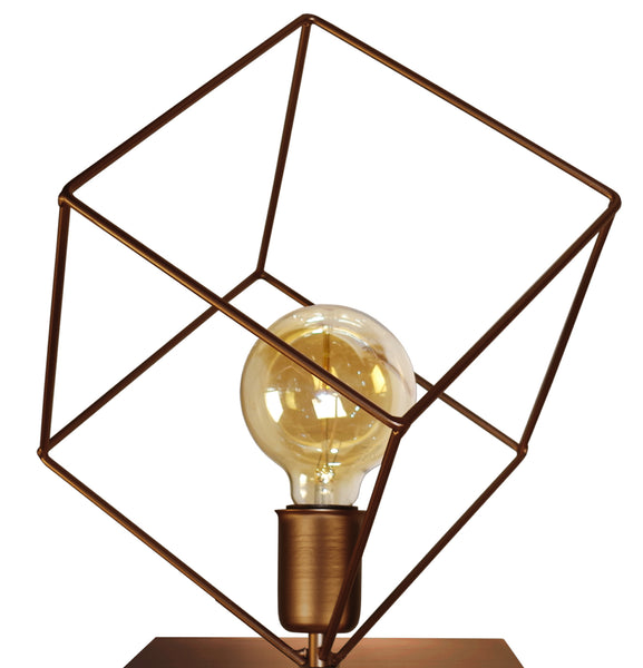 Lampe a poser TOSEL SQUARE,métal , H37xD35xP35  cm.