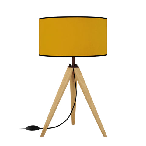 Lampe a poser TOSEL AGRA,bois, H51xD30xP30  cm.