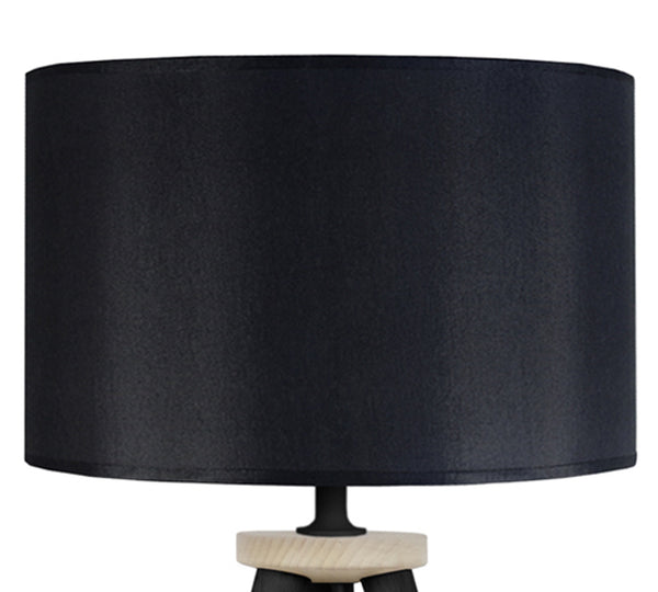 Lampe de chevet TOSEL UTGARD,bois , H44xD30xP30  cm.