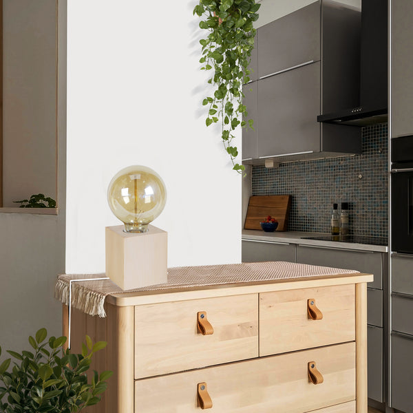 Lámpara de mesa MADERA CUBO madera