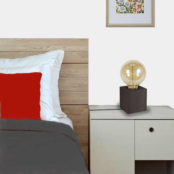 Lámpara de mesa MADERA CUBO madera