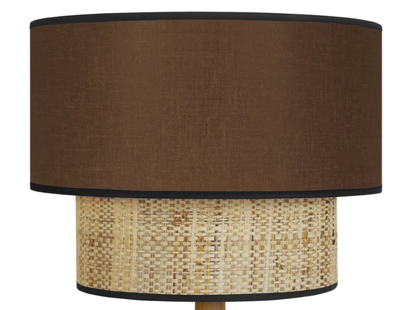 Lampe a poser TOSEL COCHIN,bois , H54xD30xP30  cm.