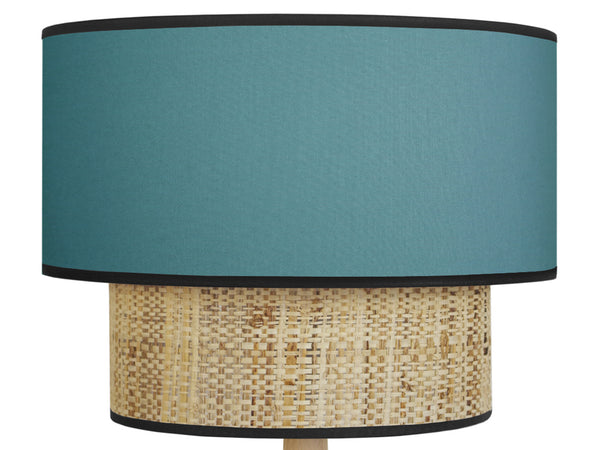 Lampe a poser TOSEL COCHIN,bois , H54xD30xP30  cm.
