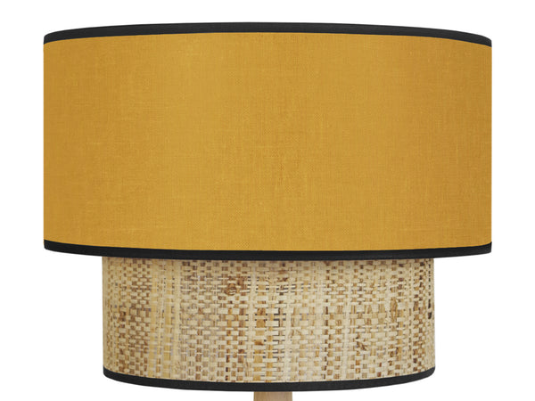 Lampe a poser TOSEL COCHIN,bois , H54xD30xP30  cm.