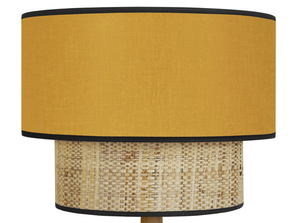 Lampe a poser TOSEL COCHIN,bois , H54xD30xP30  cm.