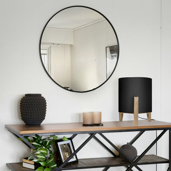 Lampe de chevet TOSEL PIPPINT SMALL,bois, tissu H30xD25xP25  cm.