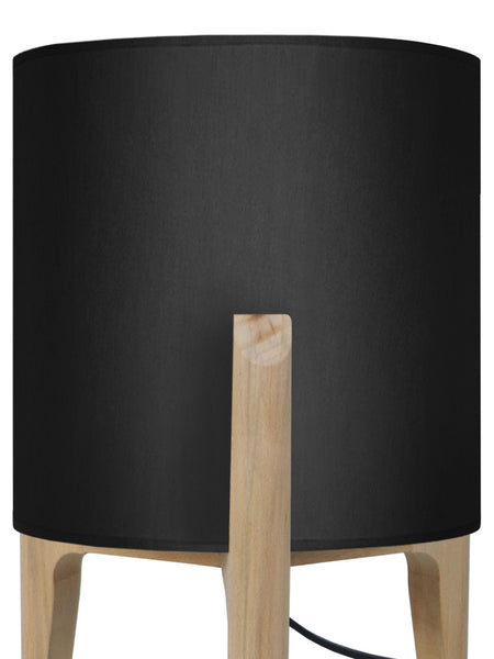 Lampe de chevet TOSEL PIPPINT SMALL,bois, H30xD25xP25  cm.