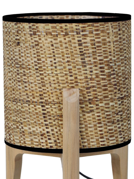 Lampe de chevet TOSEL PIPPINT SMALL,bois, H30xD25xP25  cm.