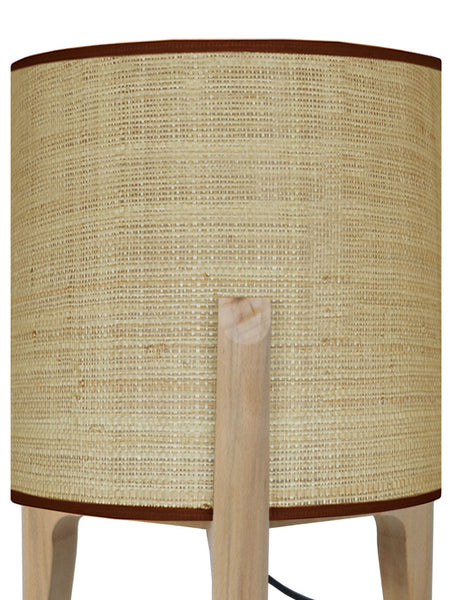 Lampe de chevet TOSEL PIPPINT SMALL,bois, H30xD25xP25  cm.