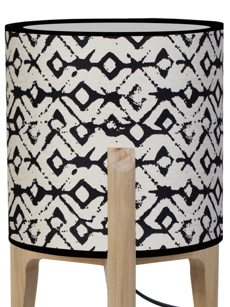 Lampe de chevet TOSEL PIPPINT SMALL,bois, H30xD25xP25  cm.