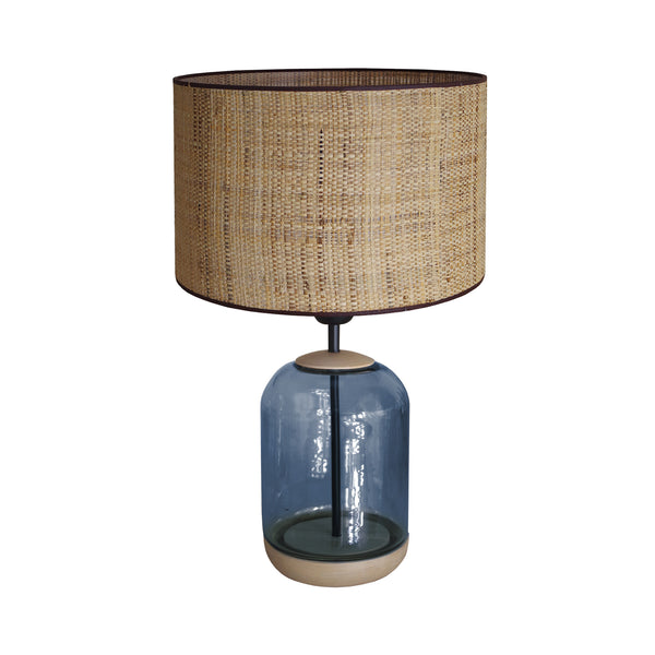 Lampe á poser SVALBARD MIDIUM cylindre verre bois