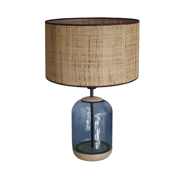 Lampe á poservSVALBARD BIG cylindre verre bois