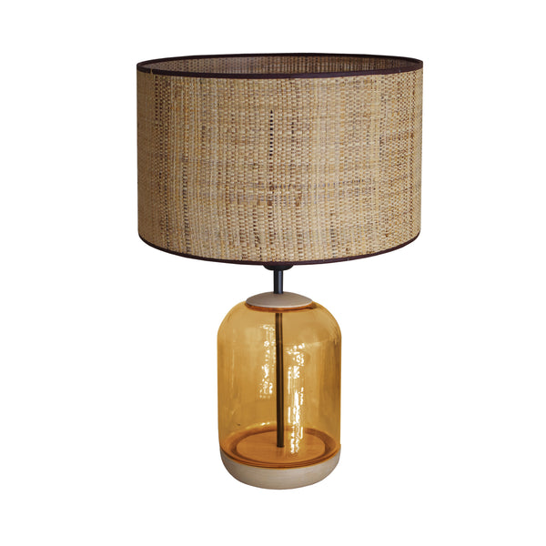 Lampe á poservSVALBARD BIG cylindre verre bois