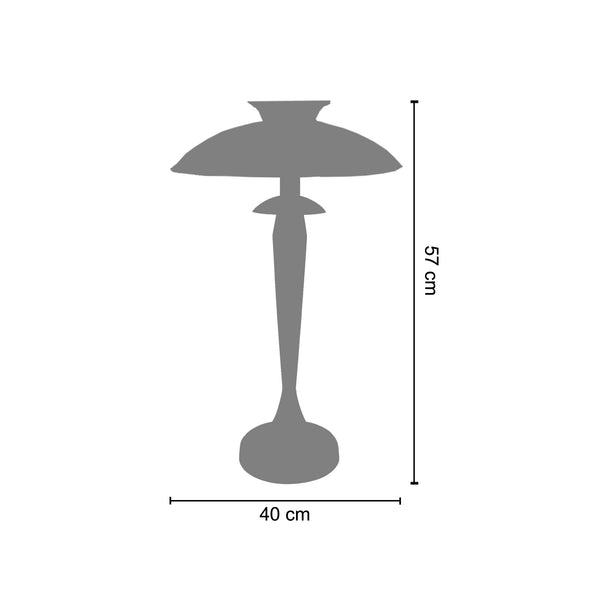 Lampe de salon TOSEL GRETA,métal, H57xD40xP40  cm.