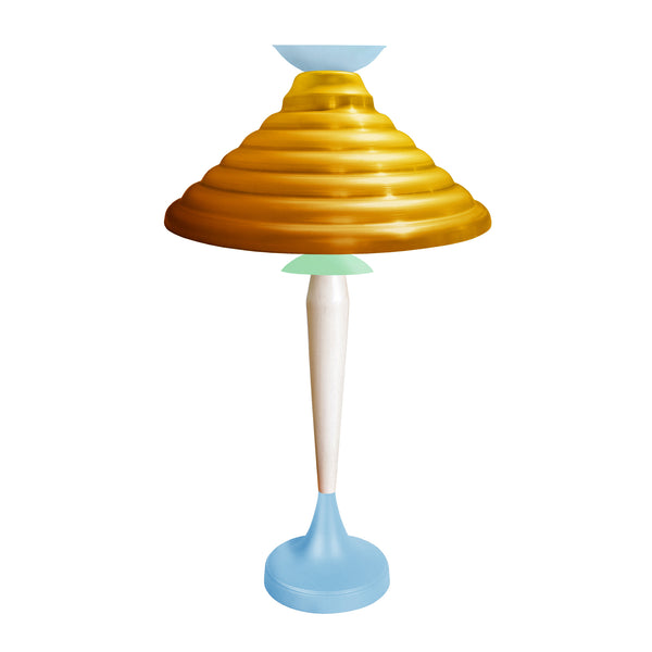 Lampe de salon TOSEL ÁGDA,métal,bois, H61xD35xP35  cm.