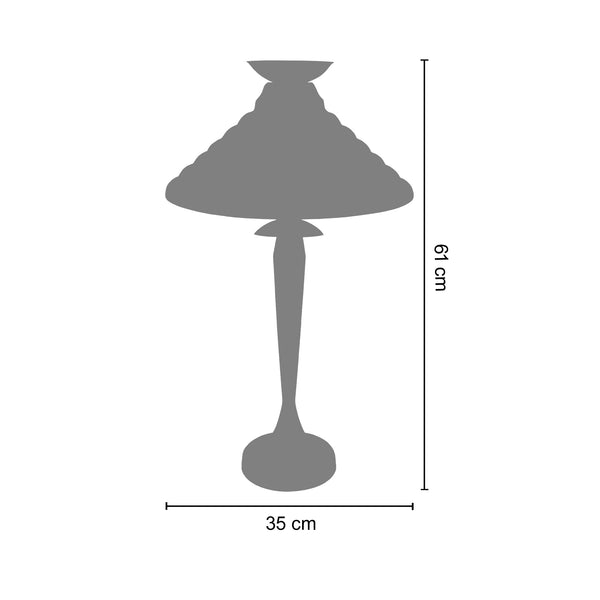 Lampe de salon TOSEL ÁGDA,métal,bois, H61xD35xP35  cm.