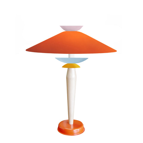 Lampe a poser TOSEL KARIN,métal,bois , H52xD40xP40  cm.