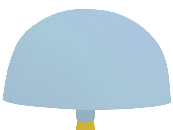 Lampe de chevet TOSEL HANNA,métal,bois, H37xD24,5xP24,5  cm.