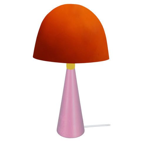 Lampe de chevet TOSEL PETITE JANINA,métal,bois , H37xD22xP22  cm.