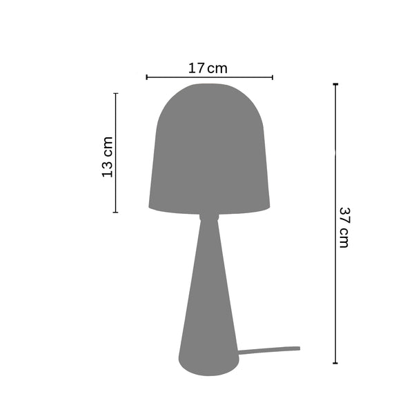 Lampe de chevet TOSEL PETITE BRITTA,métal, H37xD17xP17  cm.