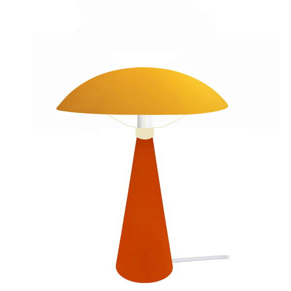 Lampe de chevet TOSEL ALVA,métal,bois, H37xD23,5xP23,5  cm.