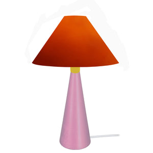 Lampe de chevet TOSEL LOTTA,métal,bois, H37xD21xP21  cm.