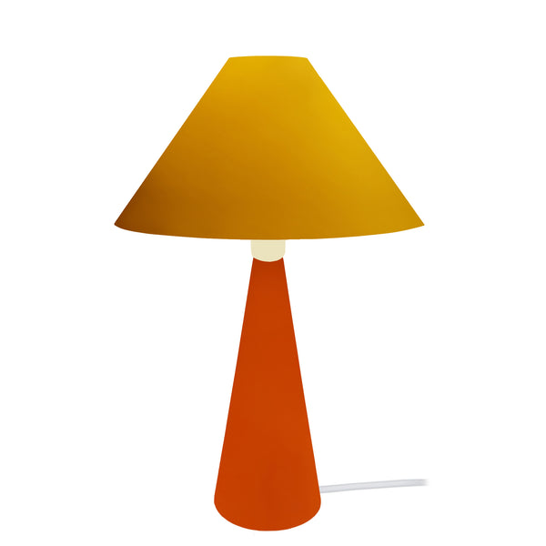 Lampe de chevet TOSEL LOTTA,métal,bois, H37xD21xP21  cm.