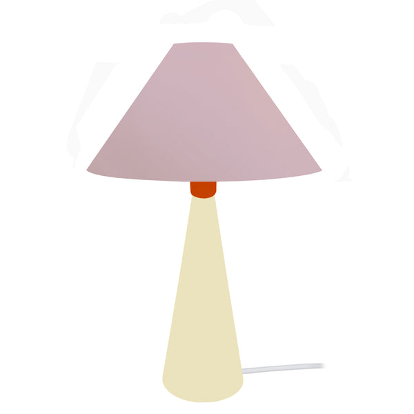Lampe de chevet TOSEL LOTTA,métal,bois, H37xD21xP21  cm.