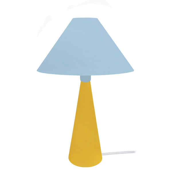 Lampe de chevet TOSEL LOTTA,métal,bois, H37xD21xP21  cm.