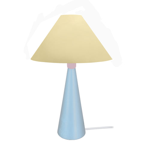 Lampe de chevet TOSEL LOTTA,métal,bois, H37xD21xP21  cm.