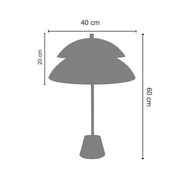 Lampe de bureau TOSEL MILANO,métal, H69xD40xP40 cm